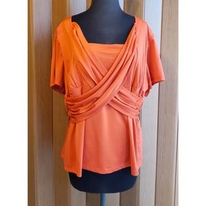 Jessica London size 22/24 orange blouse